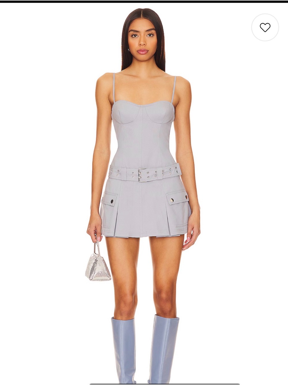 Lovers and friends Remy Mini Dress in Concrete small